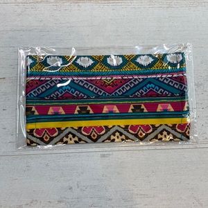 Johnny Was Multi Color Print Cotton Sateen Face Mask